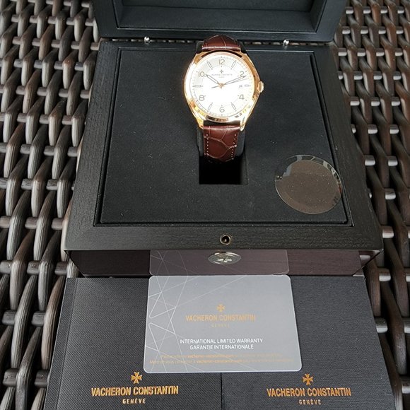 2022 NEW VACHERON CONSTANTIN FIFTYSIX 40MM SILVER DIAL 4600E ROSE GOLD FULL SET - Picture 2 of 15